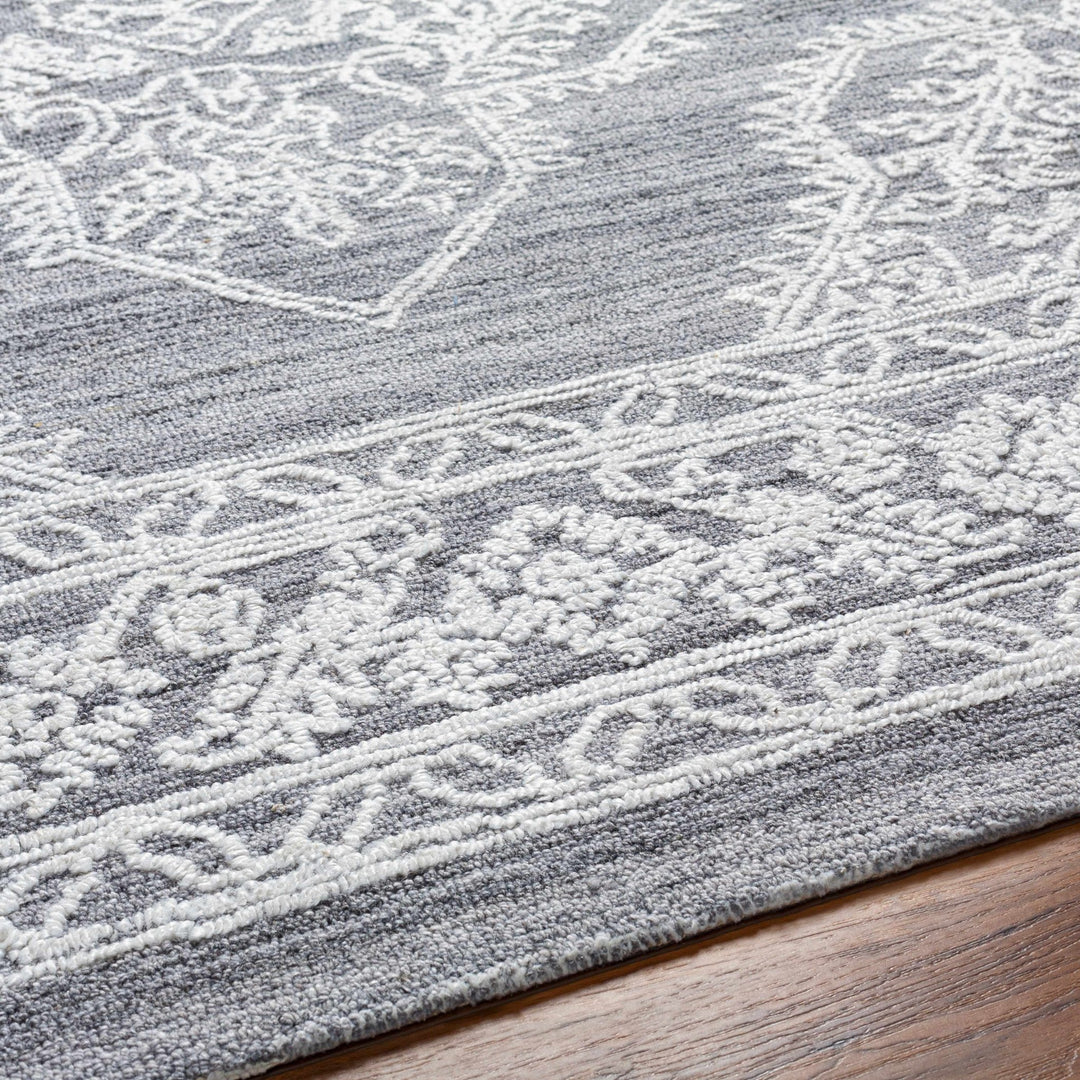 Denae Traditional Gray And White Area Rug - The Rug Decor