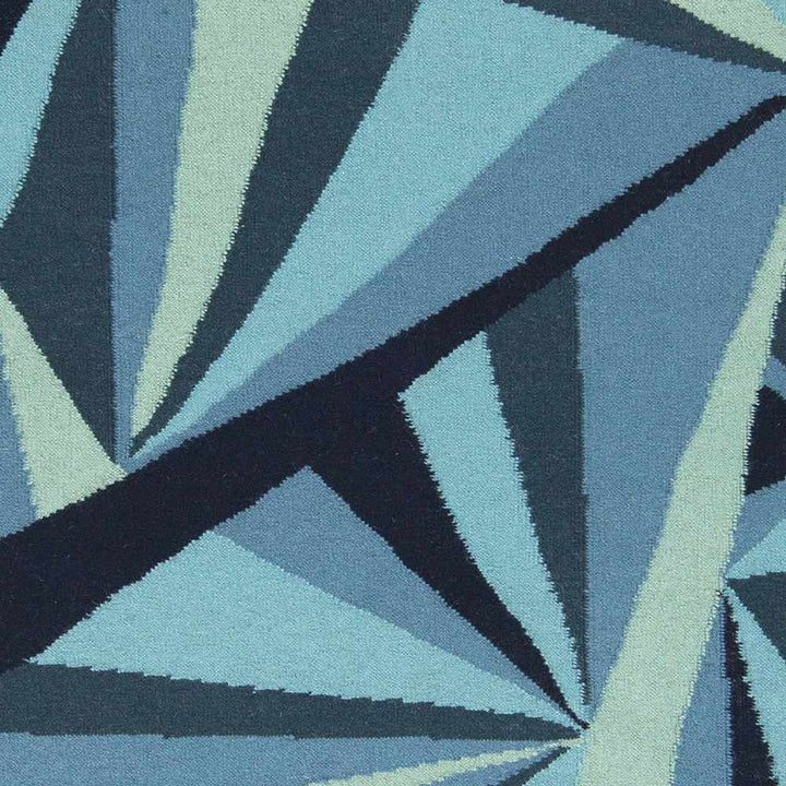 Dennis Hand Woven Blue Modern Style Wool Area Rug - The Rug Decor