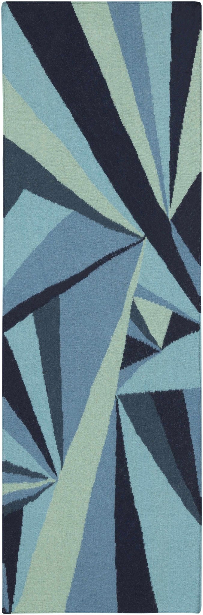 Dennis Hand Woven Blue Modern Style Wool Area Rug - The Rug Decor