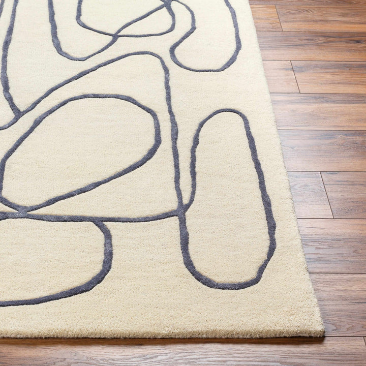 Derek Contemporary Ivory And Gray Area Rug - The Rug Decor