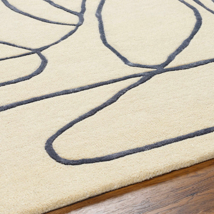 Derek Contemporary Ivory And Gray Area Rug - The Rug Decor