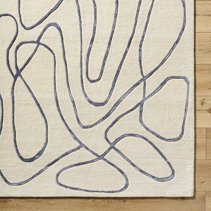 Derek Contemporary Ivory And Gray Area Rug - The Rug Decor