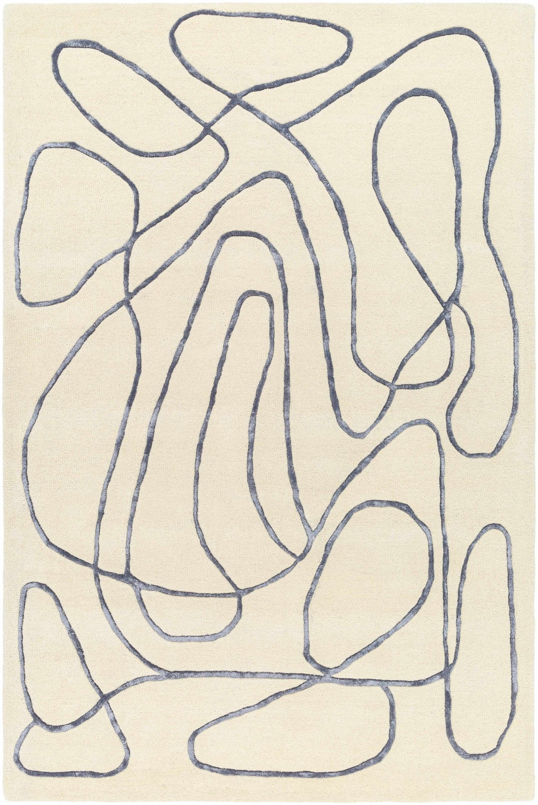 Derek Contemporary Ivory And Gray Area Rug - The Rug Decor