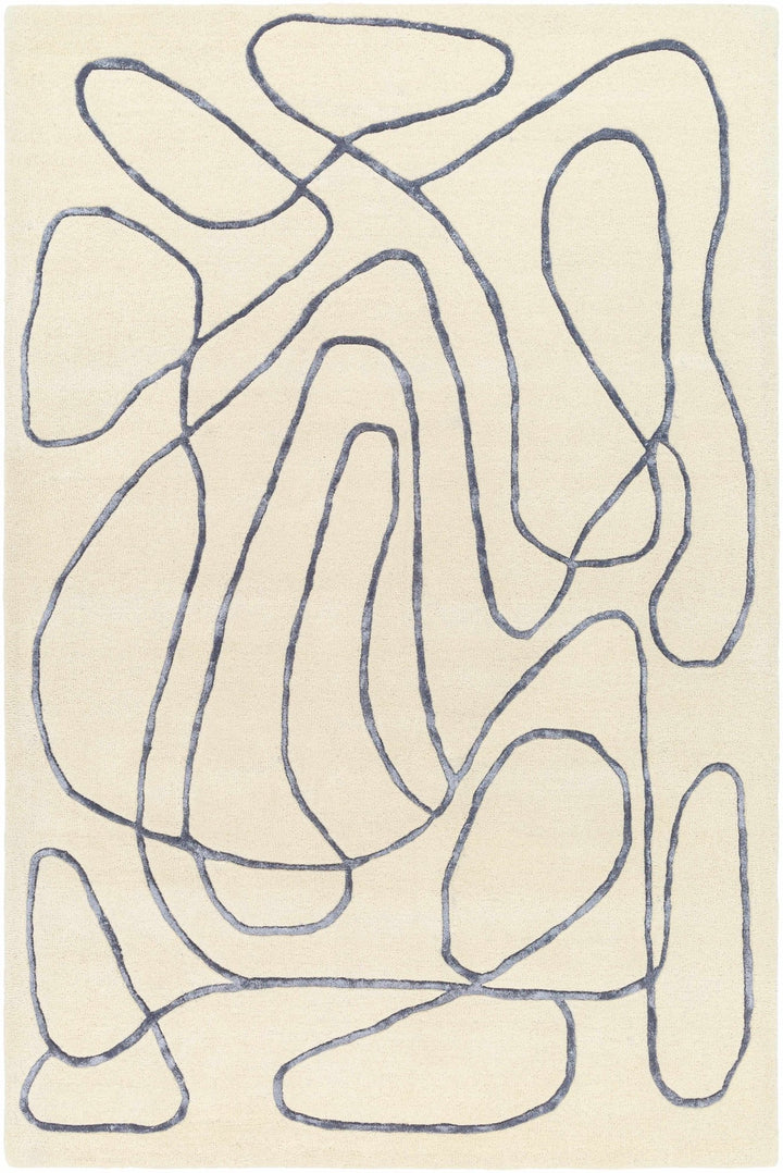 Derek Contemporary Ivory And Gray Area Rug - The Rug Decor