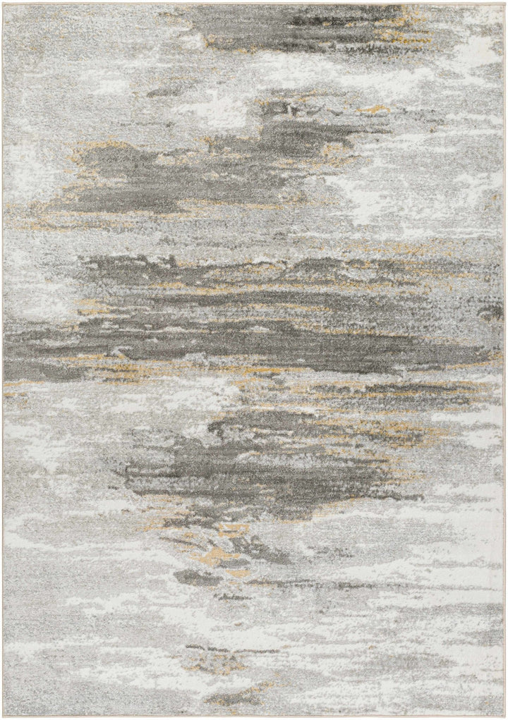 Derex Contemporary Abstract Design Gray And Ivory Rug - The Rug Decor