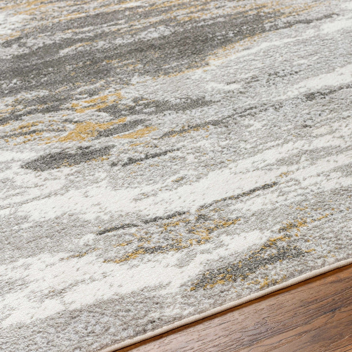 Derex Contemporary Abstract Design Gray And Ivory Rug - The Rug Decor