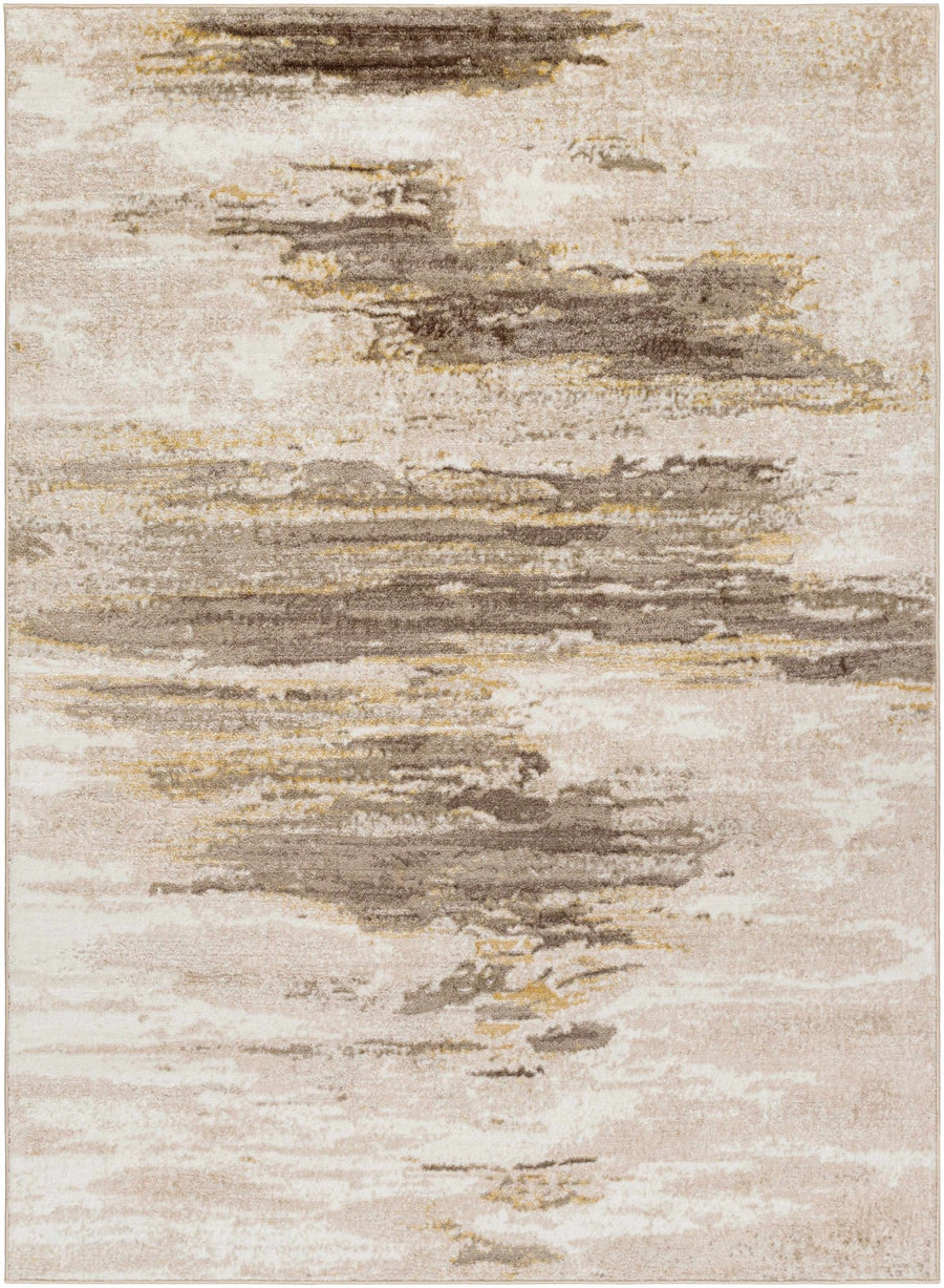 Derex Modern Abstract Design Beige And Brown Area Rug - The Rug Decor