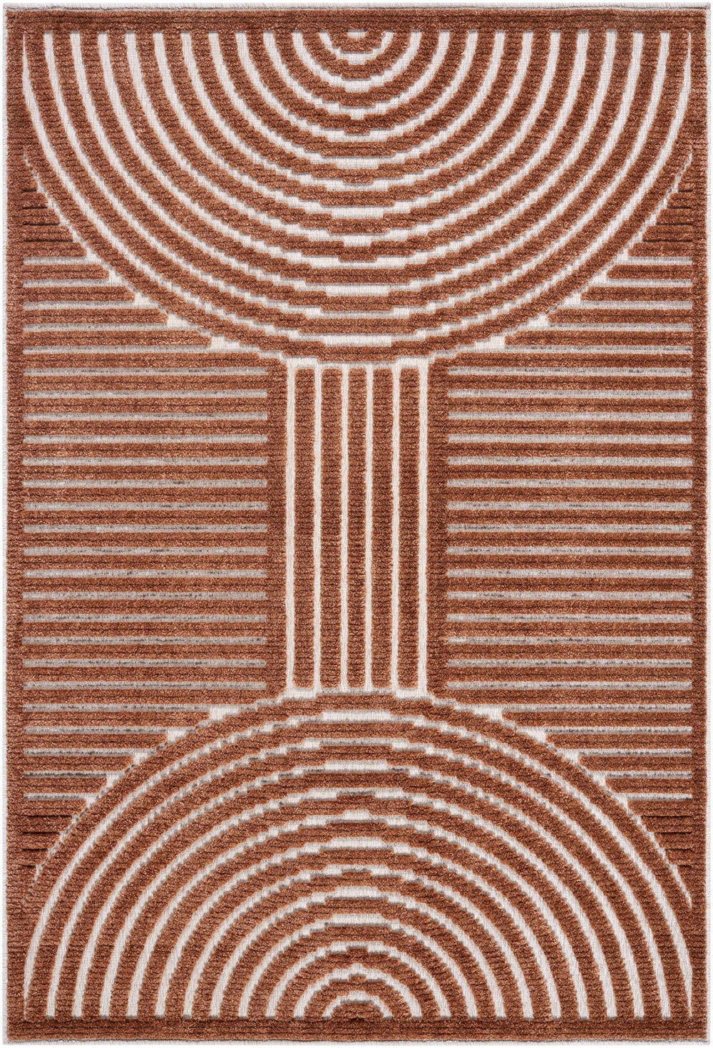 Deron Contemporary Style Brown Washable Area Rug - The Rug Decor