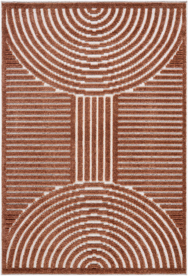 Deron Contemporary Style Brown Washable Area Rug - The Rug Decor
