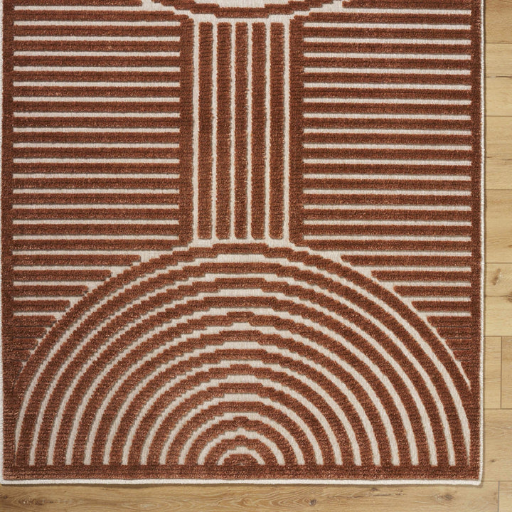 Deron Contemporary Style Brown Washable Area Rug - The Rug Decor