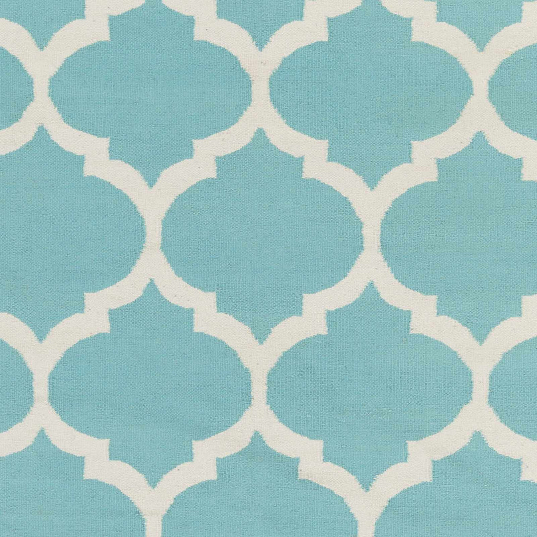 Derry Contemporary Style Aqua & Ivory Hand Woven Rug - The Rug Decor