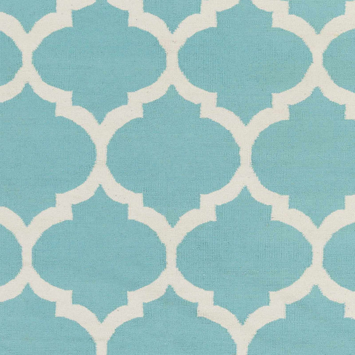 Derry Contemporary Style Aqua & Ivory Hand Woven Rug - The Rug Decor