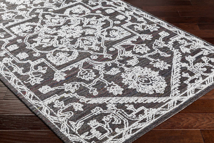 Derya Traditional Black And White Area Rug - The Rug Decor