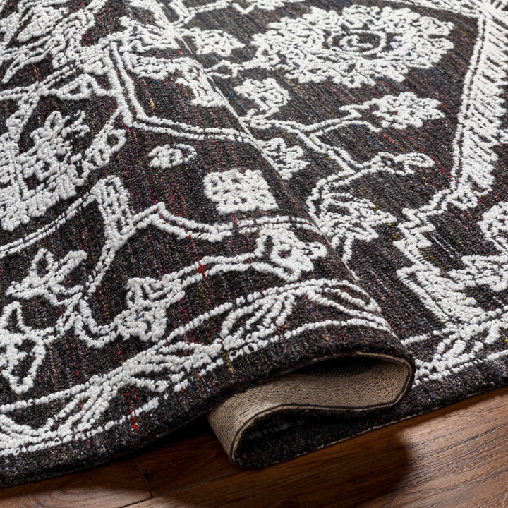 Derya Traditional Black And White Area Rug - The Rug Decor
