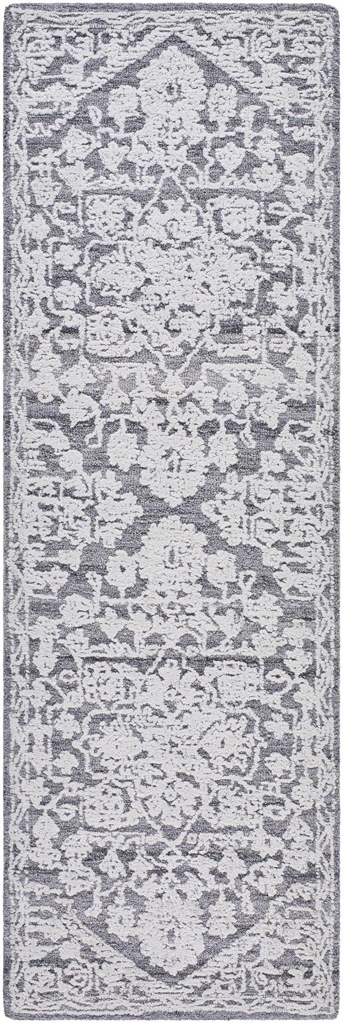 Derya Traditional Gray And Ivory Area Rug - The Rug Decor