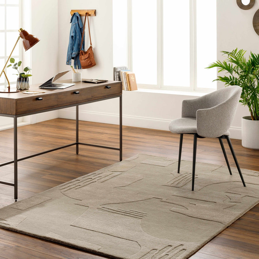 Dessa Contemporary Abstract Beige Area Rug - The Rug Decor