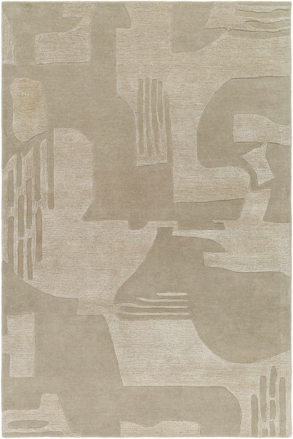 Dessa Contemporary Abstract Beige Area Rug - The Rug Decor