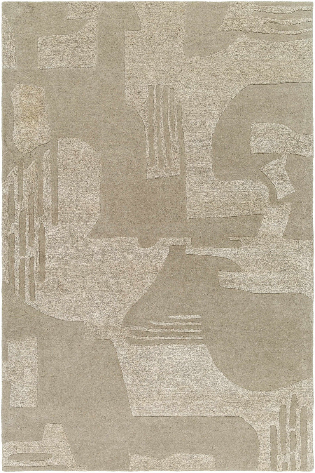 Dessa Contemporary Abstract Beige Area Rug - The Rug Decor