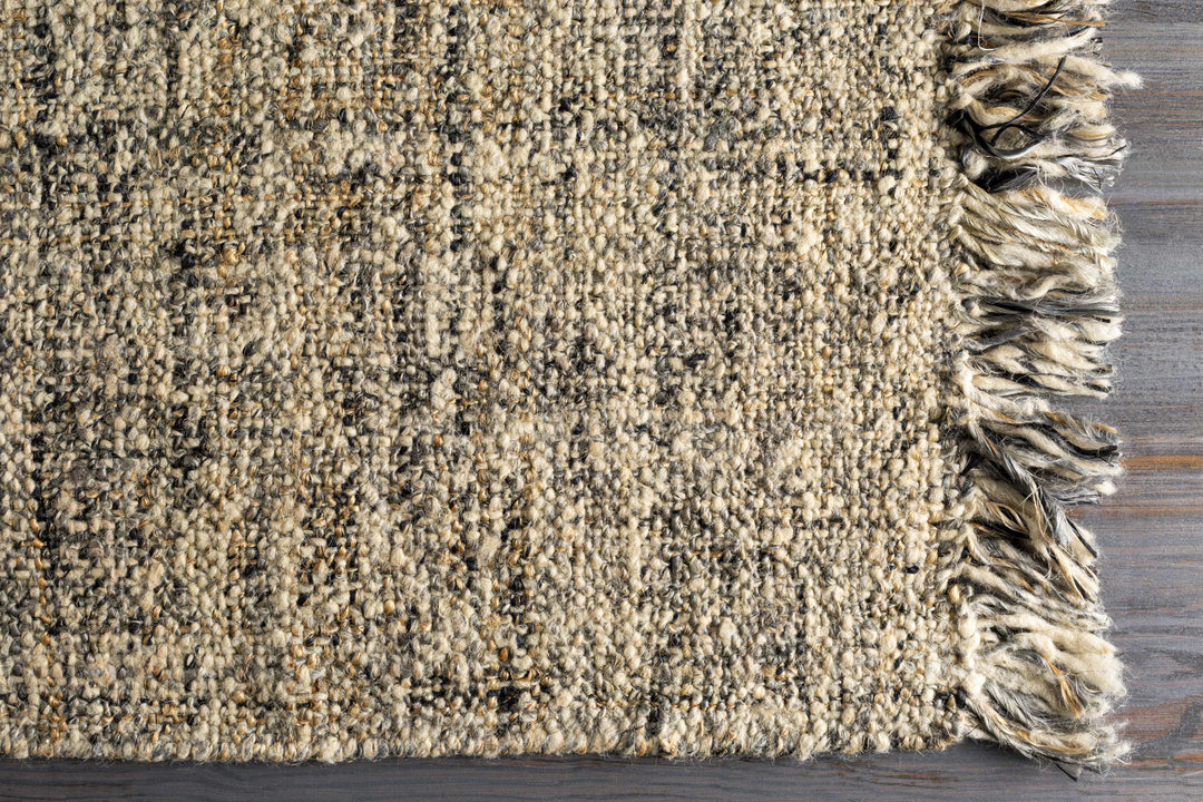 Edgely Contemporary Abstract Beige Hand Woven Area Rug
