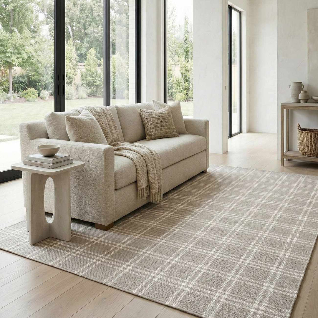 Dhyana Modern Geometrical Gray Hand Woven Area Rug - The Rug Decor