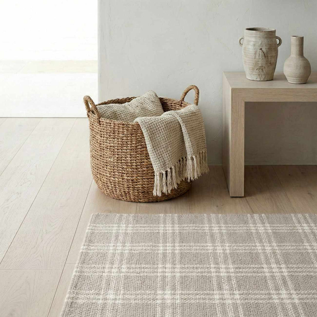 Dhyana Modern Geometrical Gray Hand Woven Area Rug - The Rug Decor