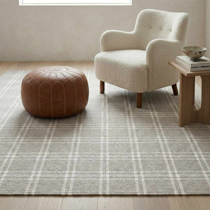 Dhyana Modern Geometrical Gray Hand Woven Area Rug - The Rug Decor