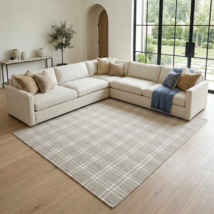 Dhyana Modern Geometrical Gray Hand Woven Area Rug - The Rug Decor