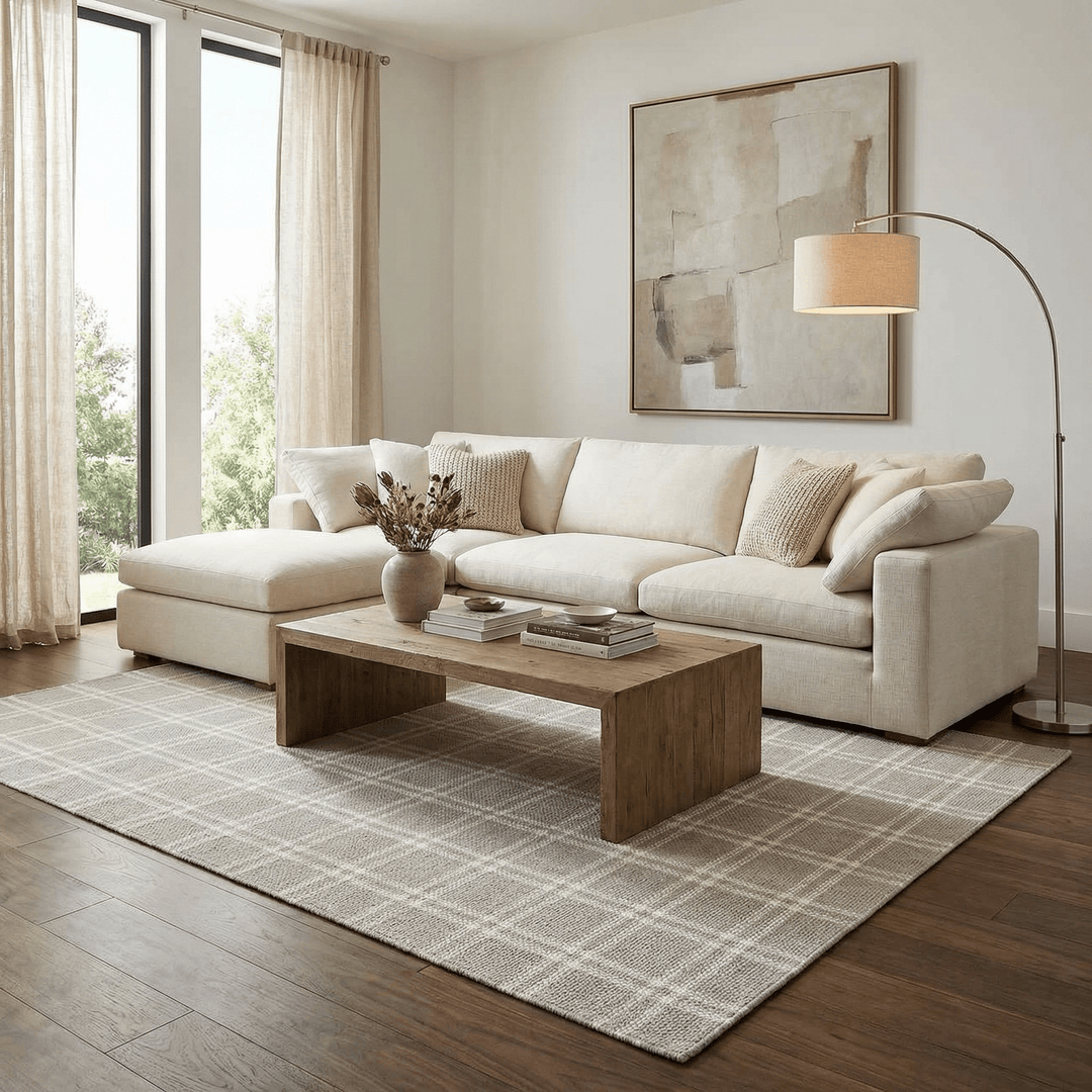 Dhyana Modern Geometrical Gray Hand Woven Area Rug - The Rug Decor