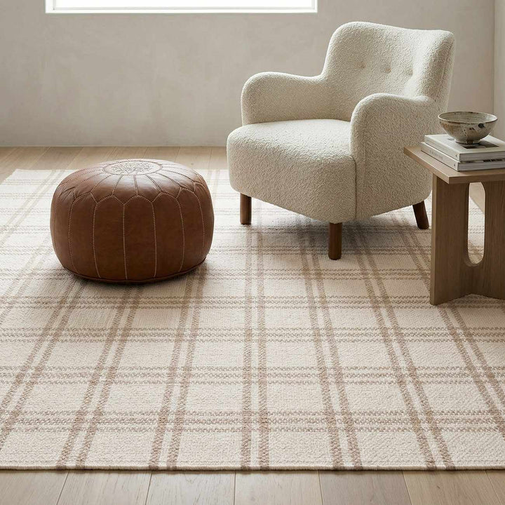 Dhyana Modern Style Beige And Cream Hand Woven Area Rug - The Rug Decor