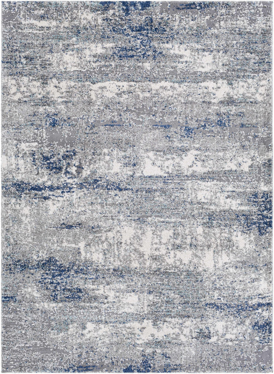 Diamond Gray And Blue Modern Abstract Design Area Rug - The Rug Decor