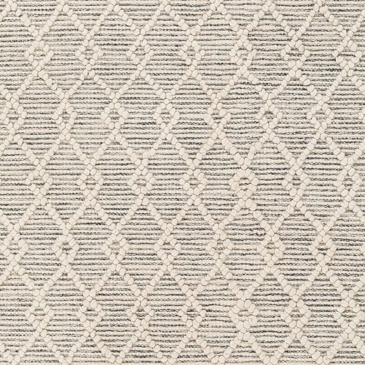 Diata Contemporary Trellis Ivory & Black Hand Woven Wool Rug - The Rug Decor