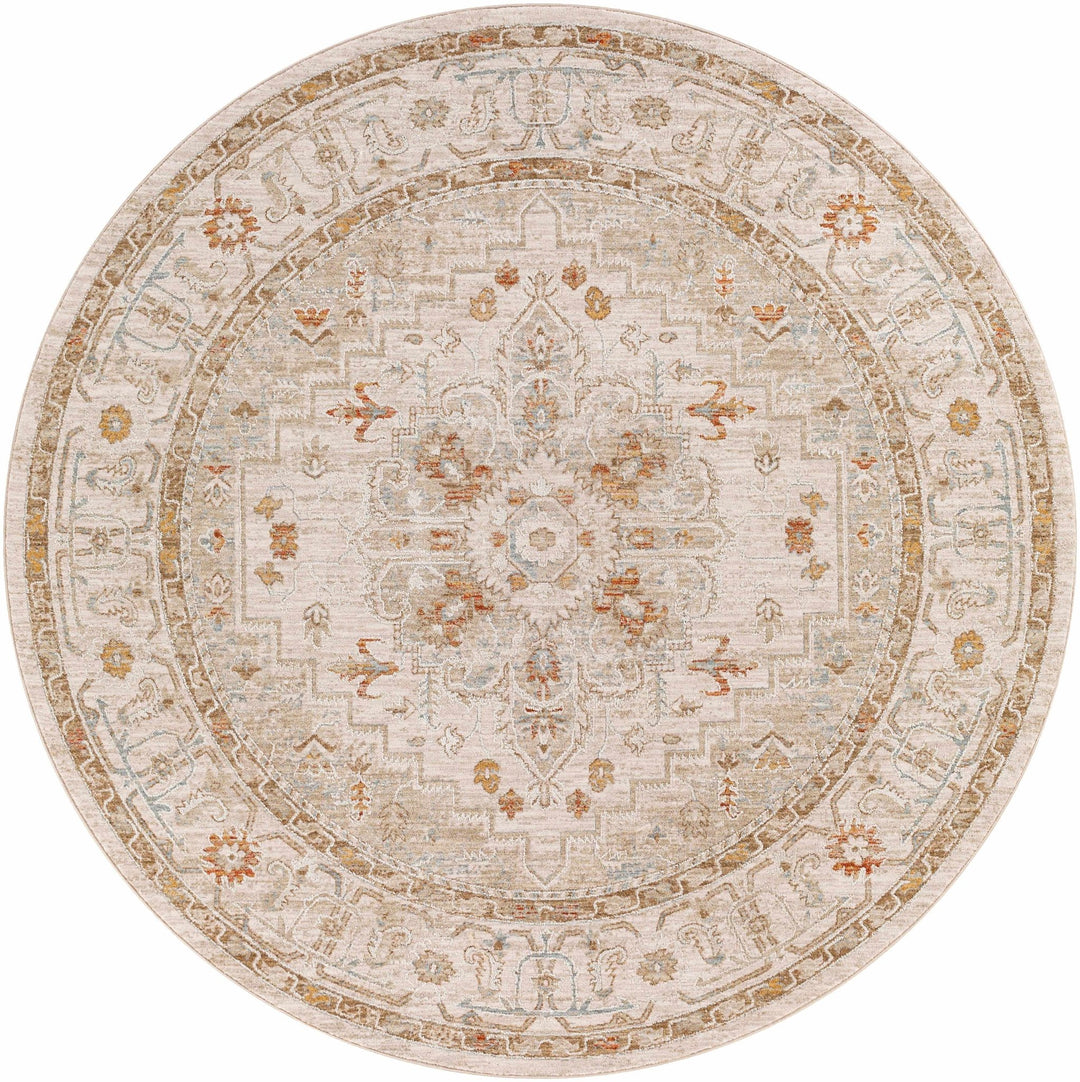 Dieppe Traditional Beige and Sage Machine-Woven Rug - The Rug Decor
