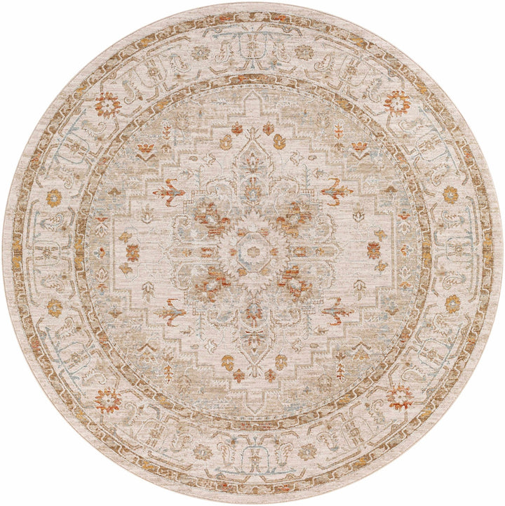 Dieppe Traditional Beige and Sage Machine-Woven Rug - The Rug Decor