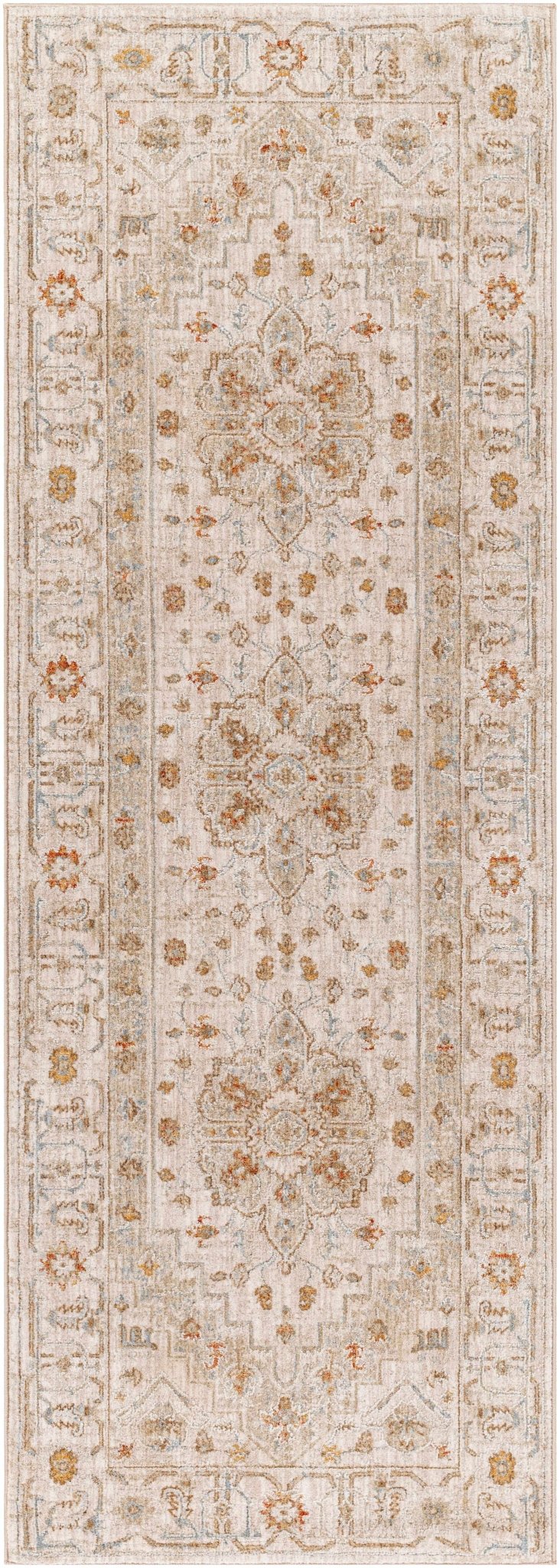 Dieppe Traditional Beige and Sage Machine-Woven Rug - The Rug Decor