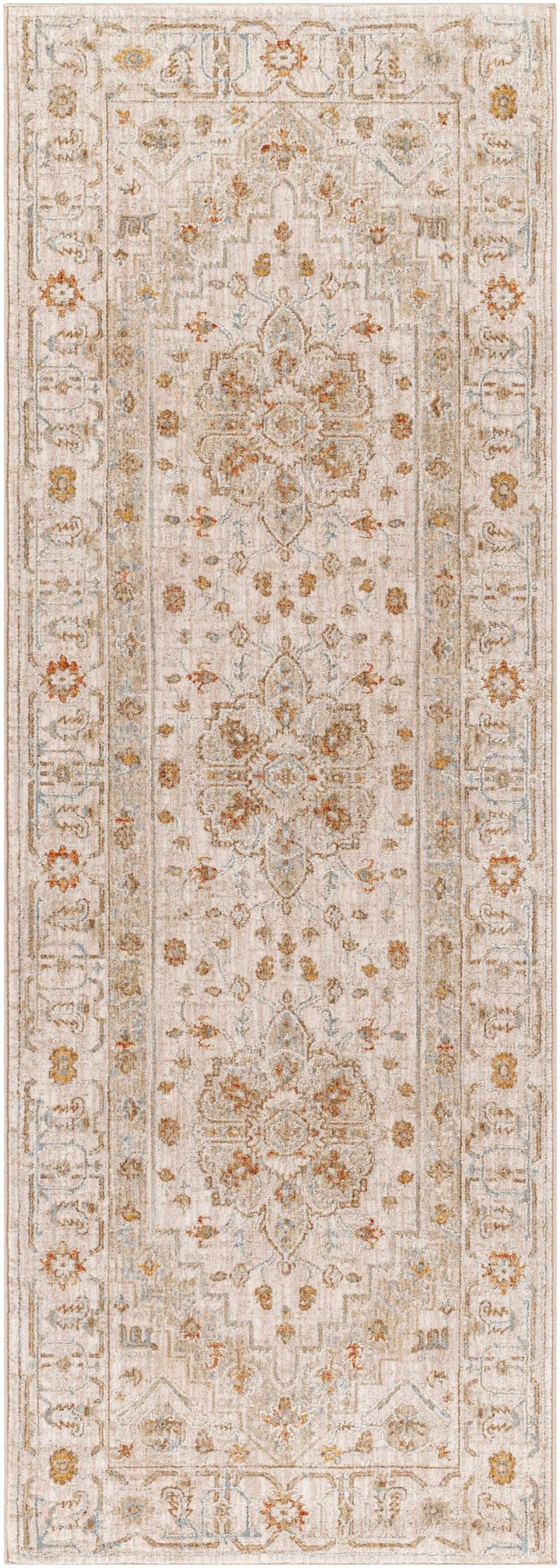 Dieppe Traditional Beige and Sage Machine-Woven Rug - The Rug Decor