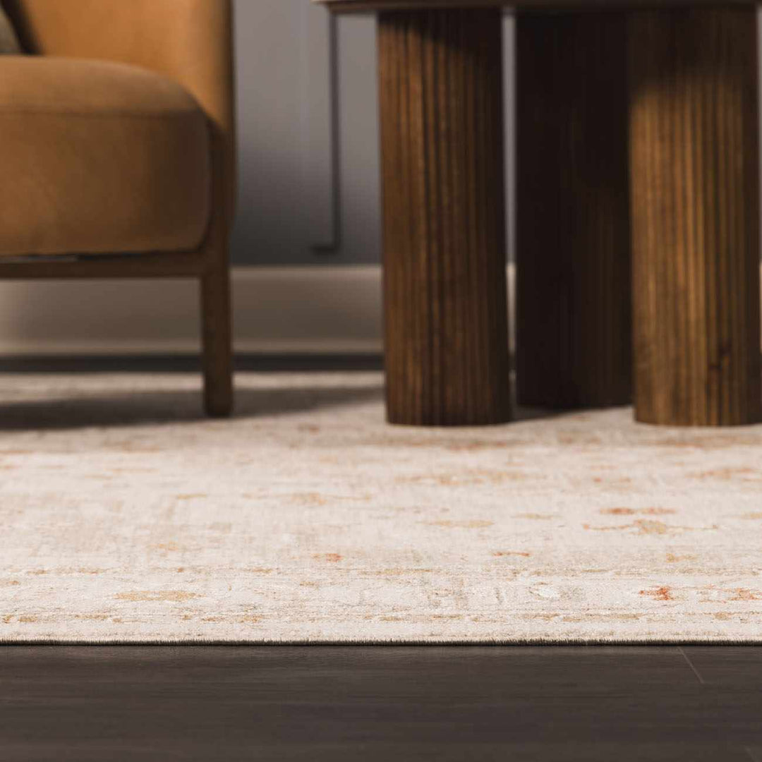 Dieppe Traditional Beige and Sage Machine-Woven Rug - The Rug Decor