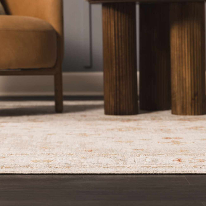 Dieppe Traditional Beige and Sage Machine-Woven Rug - The Rug Decor