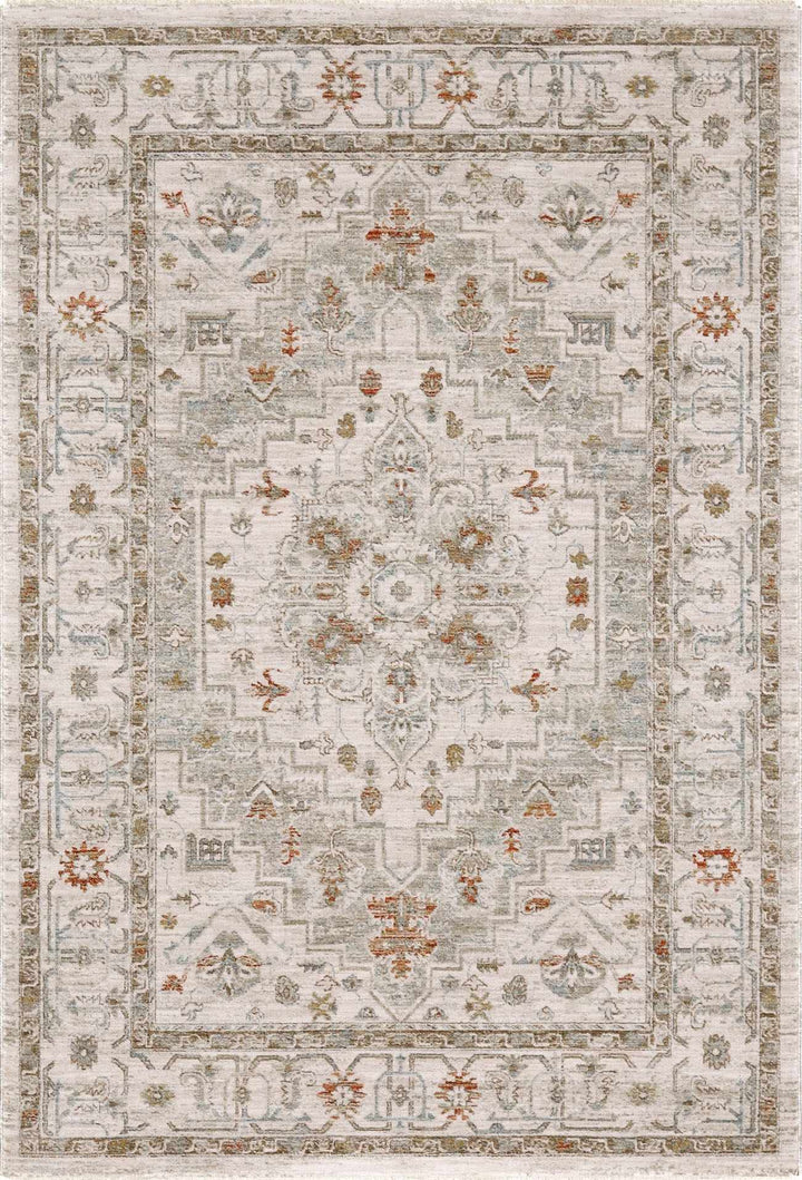 Dieppe Traditional Beige and Sage Machine-Woven Rug - The Rug Decor