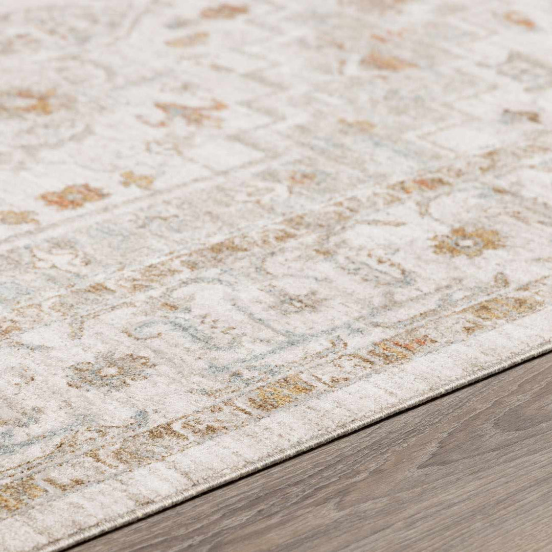 Dieppe Traditional Beige and Sage Machine-Woven Rug - The Rug Decor