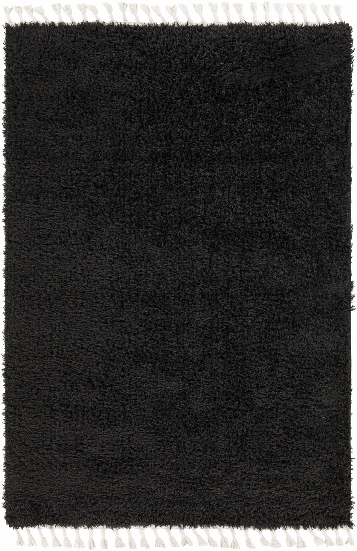 Mampurog Black Modern Solid Design Rug