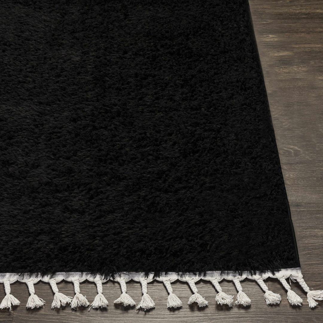 Mampurog Black Modern Solid Design Rug