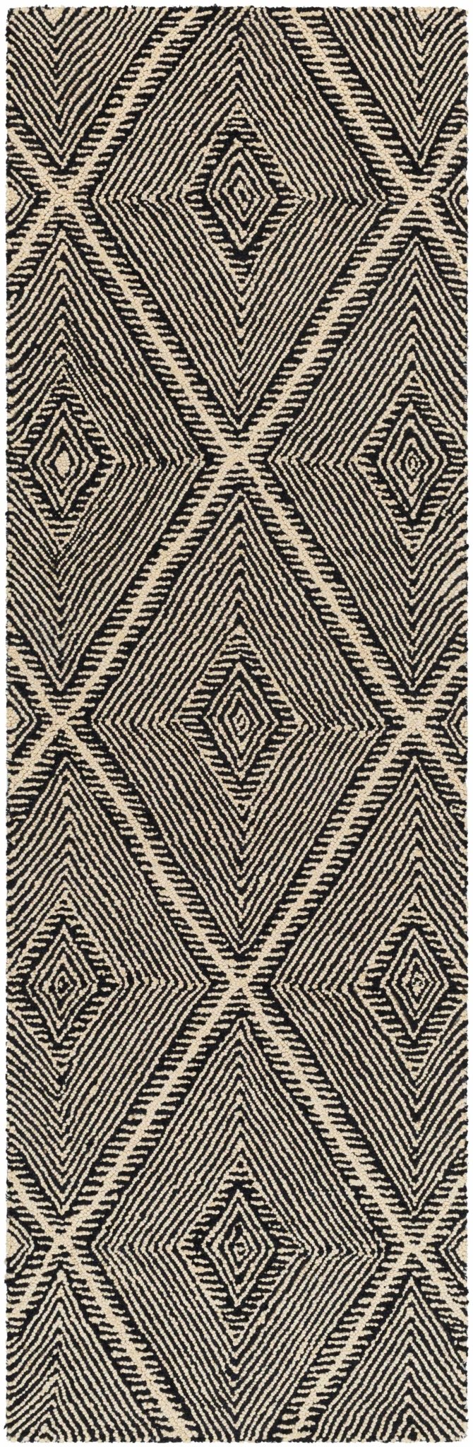 Dimbulah Contemporary Geometrical Black And Cream Rug - The Rug Decor