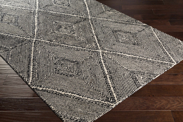 Dimbulah Contemporary Geometrical Black And Cream Rug - The Rug Decor