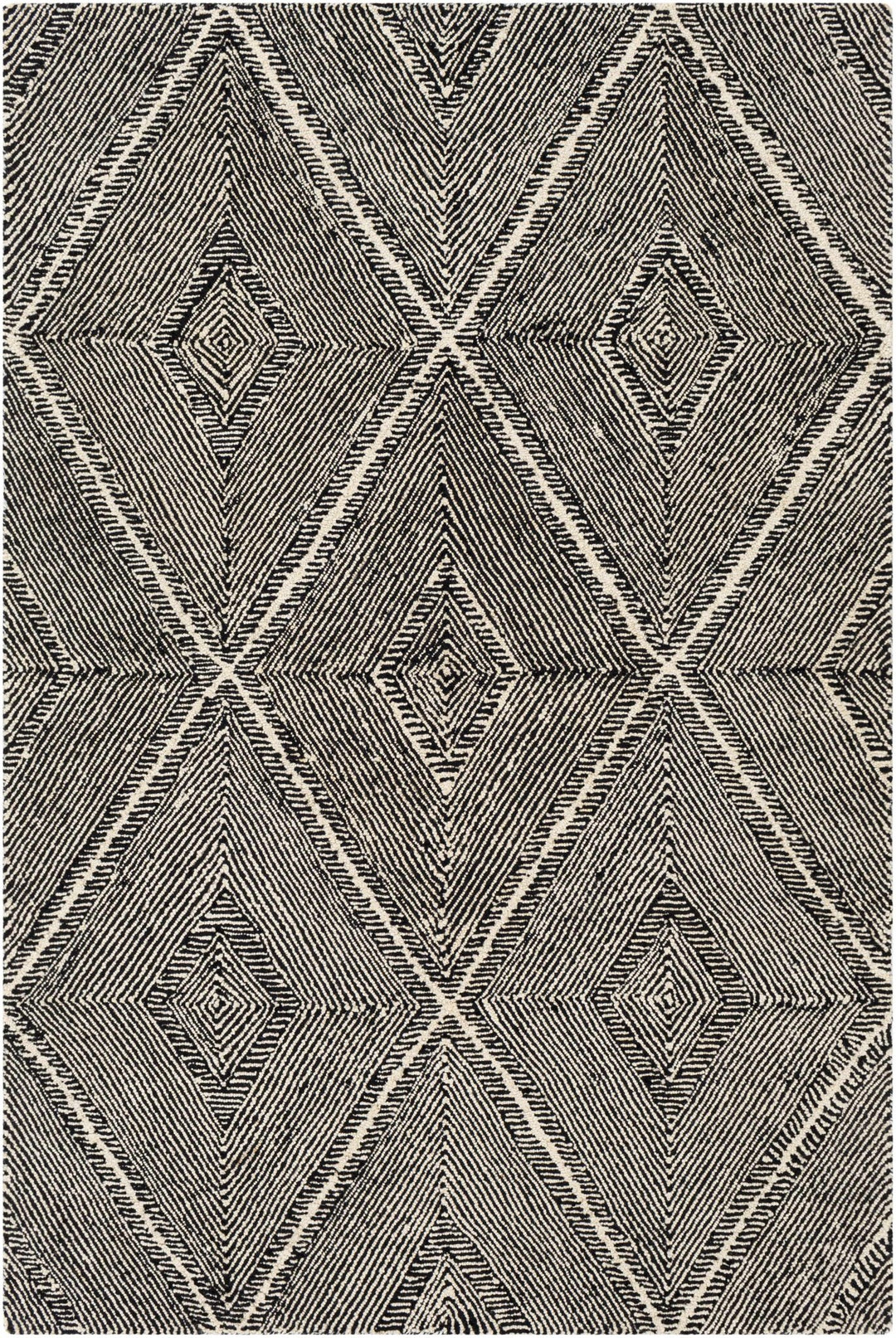 Dimbulah Contemporary Geometrical Black And Cream Rug - The Rug Decor