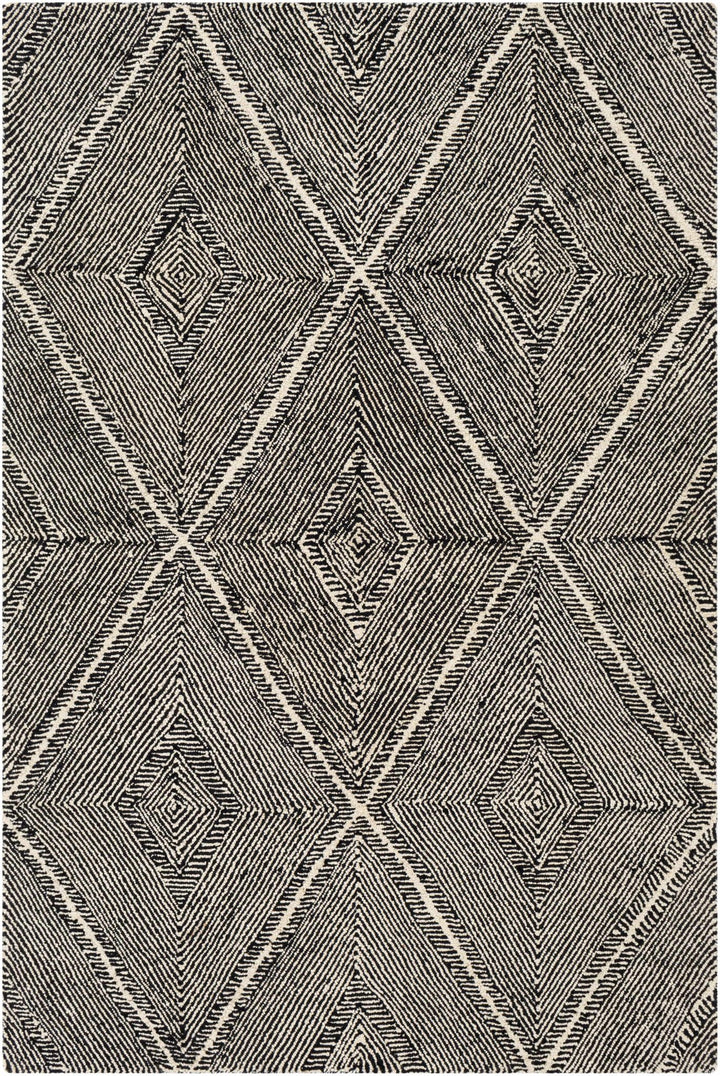 Dimbulah Contemporary Geometrical Black And Cream Rug - The Rug Decor