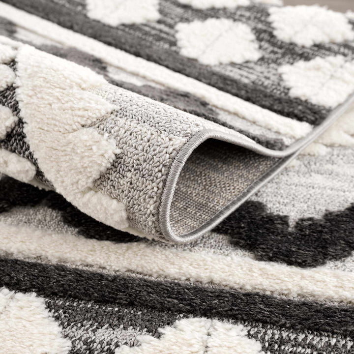 Dinganen Gray And Cream Contemporary Style Area Rug - The Rug Decor