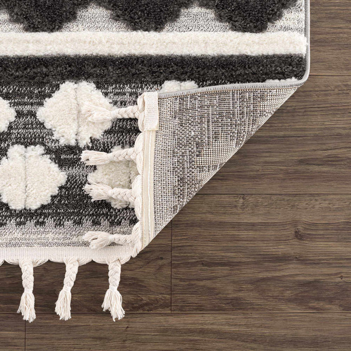 Dinganen Gray And Cream Contemporary Style Area Rug - The Rug Decor