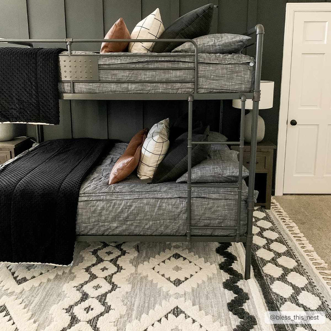 Dinganen Gray And Cream Contemporary Style Area Rug - The Rug Decor