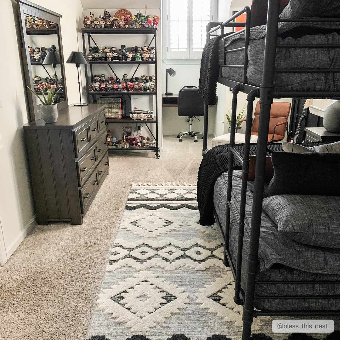 Dinganen Gray And Cream Contemporary Style Area Rug - The Rug Decor