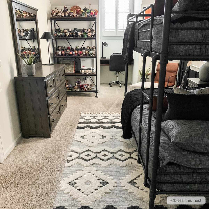Dinganen Gray And Cream Contemporary Style Area Rug - The Rug Decor